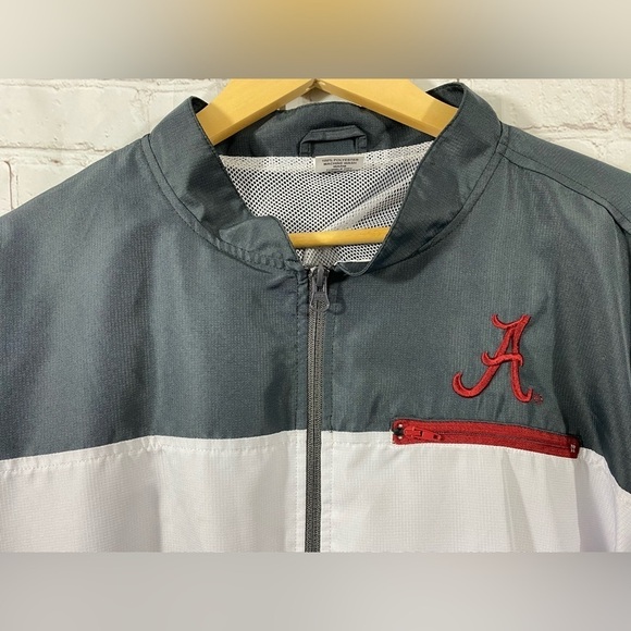 Alabama Crimson Men's Track Jacket Full Zip Active Running Windbreaker Size XL - Picture 3 of 13